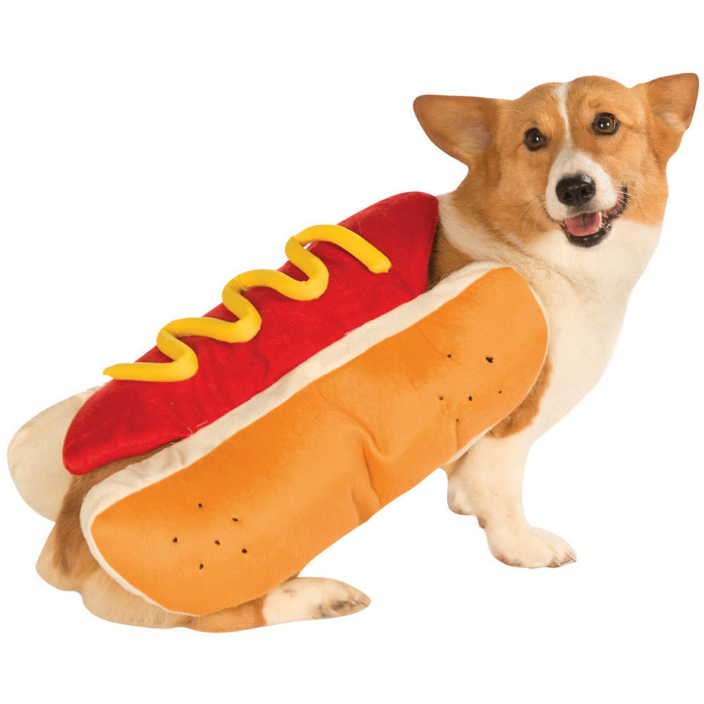 Bristol Novelty Hot Dog Dog Costume Small Brown Red and Yellow Image