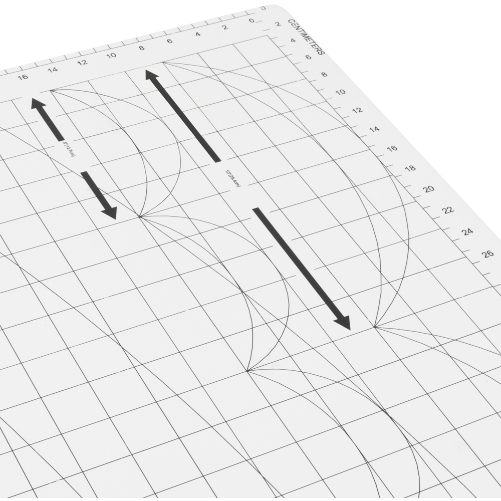 Sewing Online 13336 Single Drawer 3 Shelf White and Black Large Sewing Table with Gridded Top Image 4