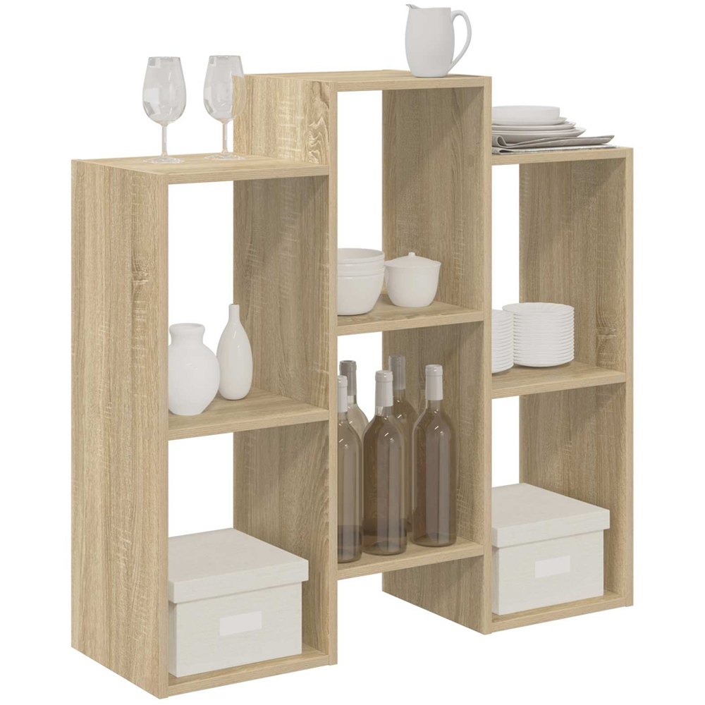 vidaXL 6 Open Shelf Sonoma Oak Sideboard Image 3
