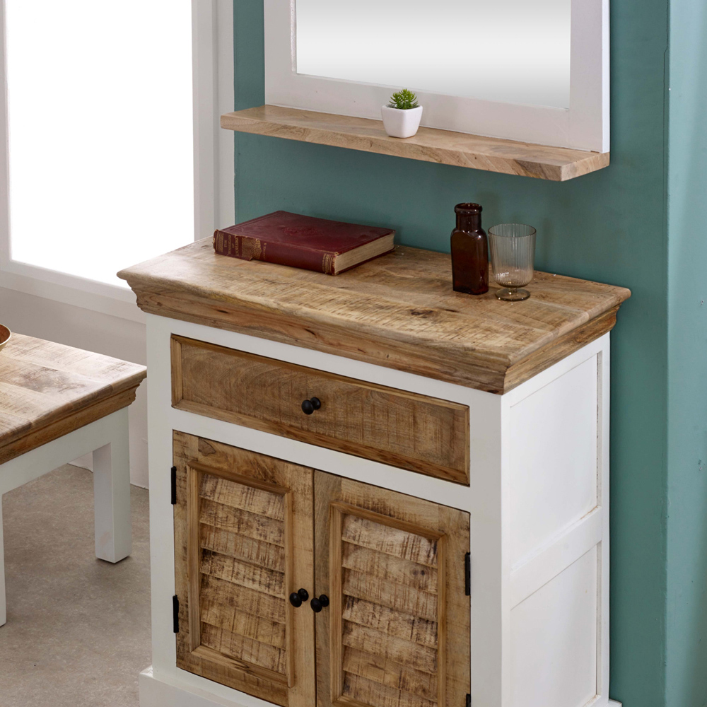Brooklyn Alfie Single Shelf Solid Mango Wood Mirror Frame Image 4