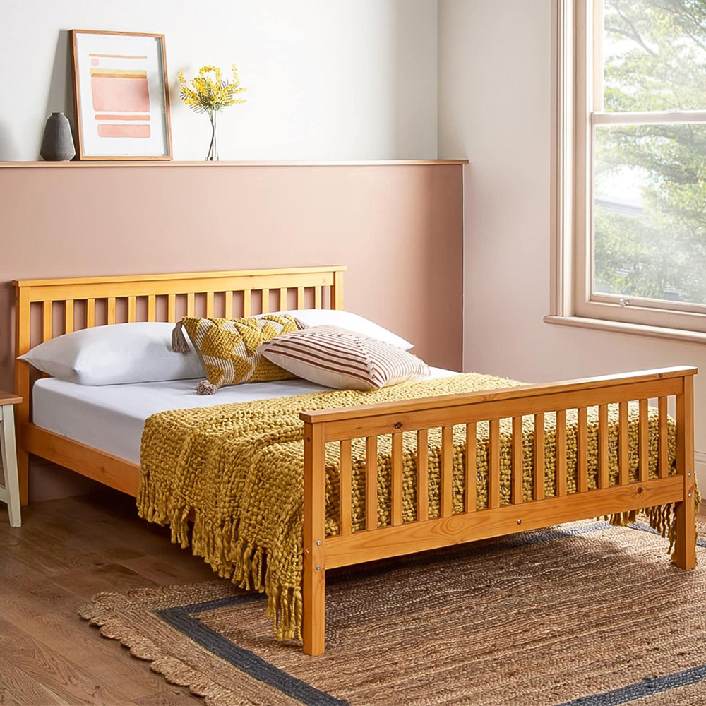 Home Treats Double Wooden Bed Frame Image 1