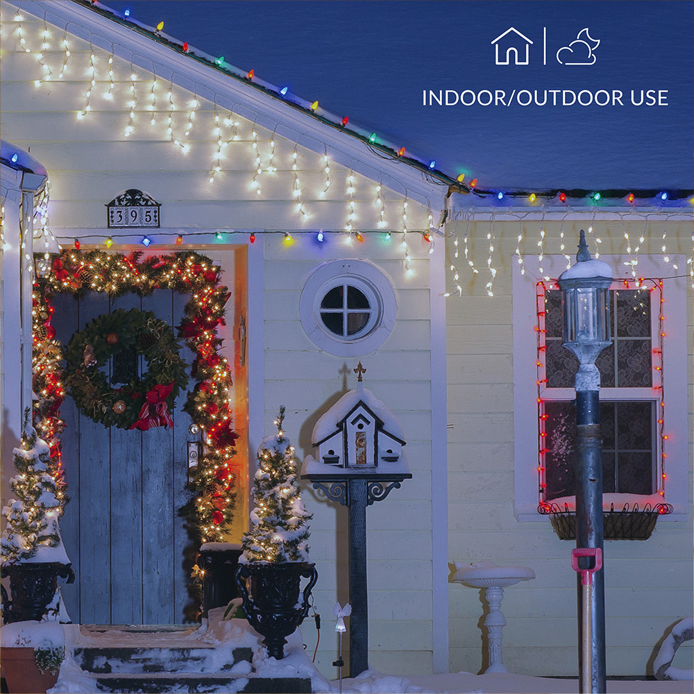 The Christmas Workshop 360 LED Icicle Chaser Lights - Warm White Image 5