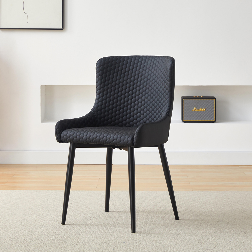 Brooklyn 4 Seater Dining Set Oak and Black Image 3