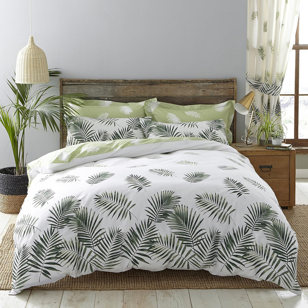 Charlotte Thomas King Size Green Fern Reversible Duvet Cover Set Image 1
