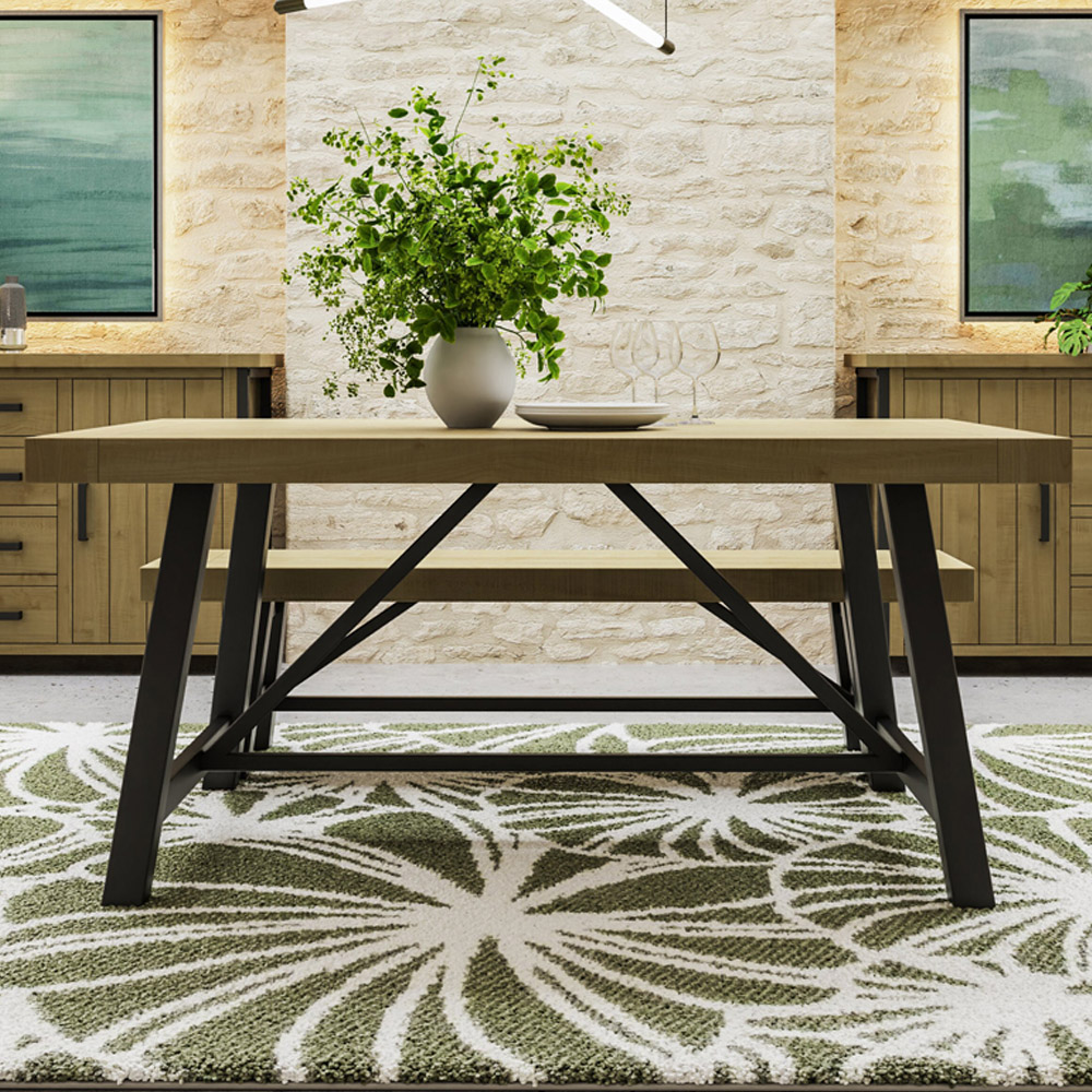 FWStyle Lowry Industrial Dining Table Image 1