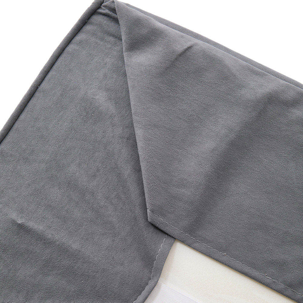 Living and Home Light Grey Quilted Rectangular Headboard Cushion with Side Pocket 60 x 180cm Image 3