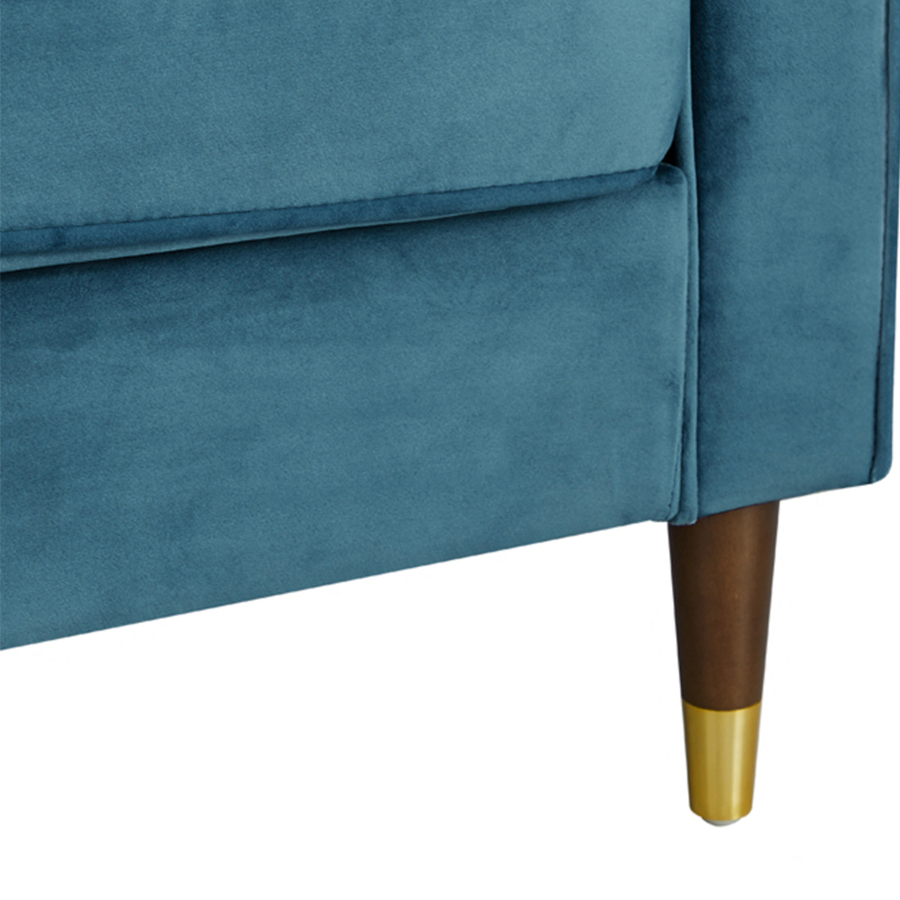Home Detail Thomas 2 Seater Blue Velvet Sofa Image 7