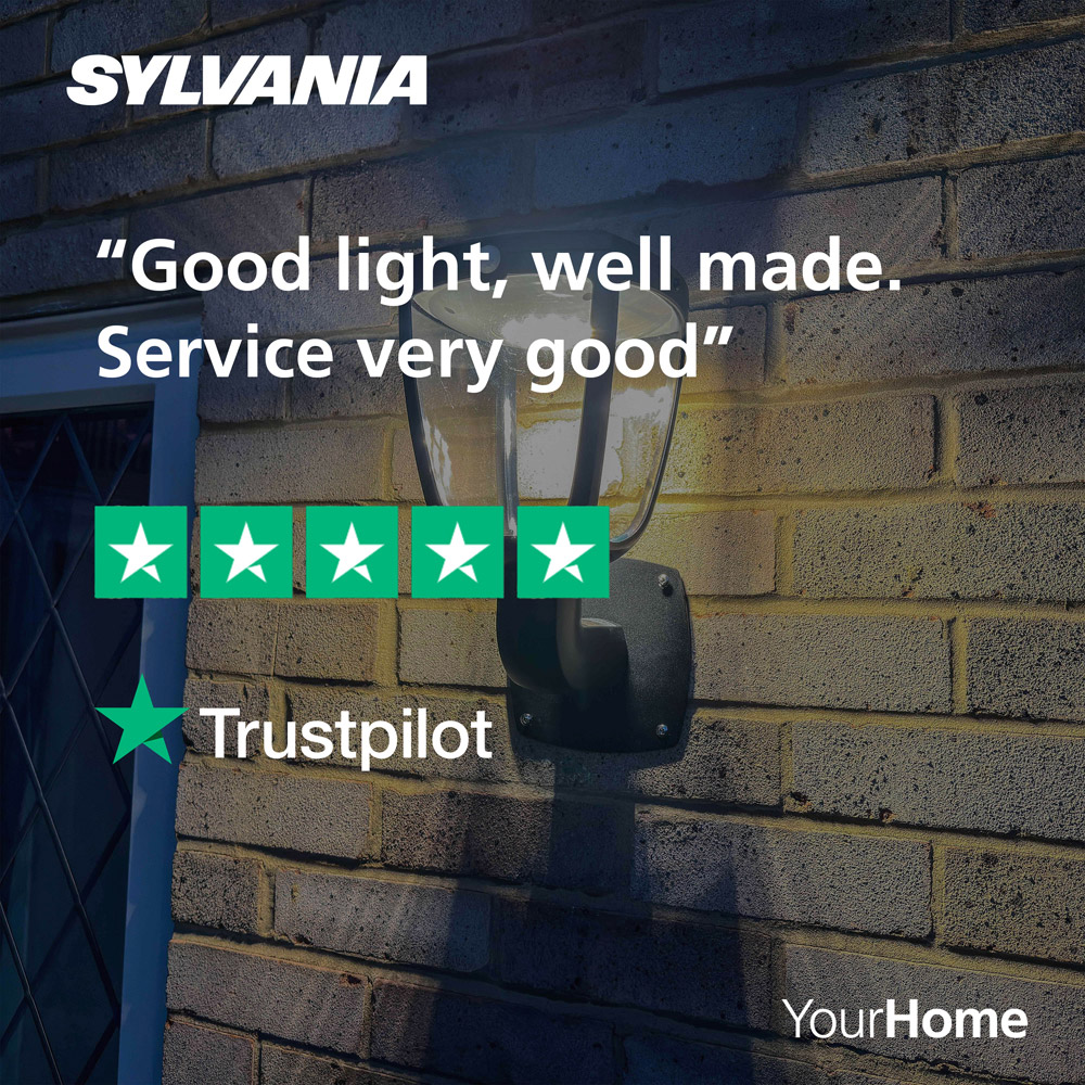 Sylvania YourHome Motion Sensor Solar Outdoor LED Lantern Wall Light Image 7