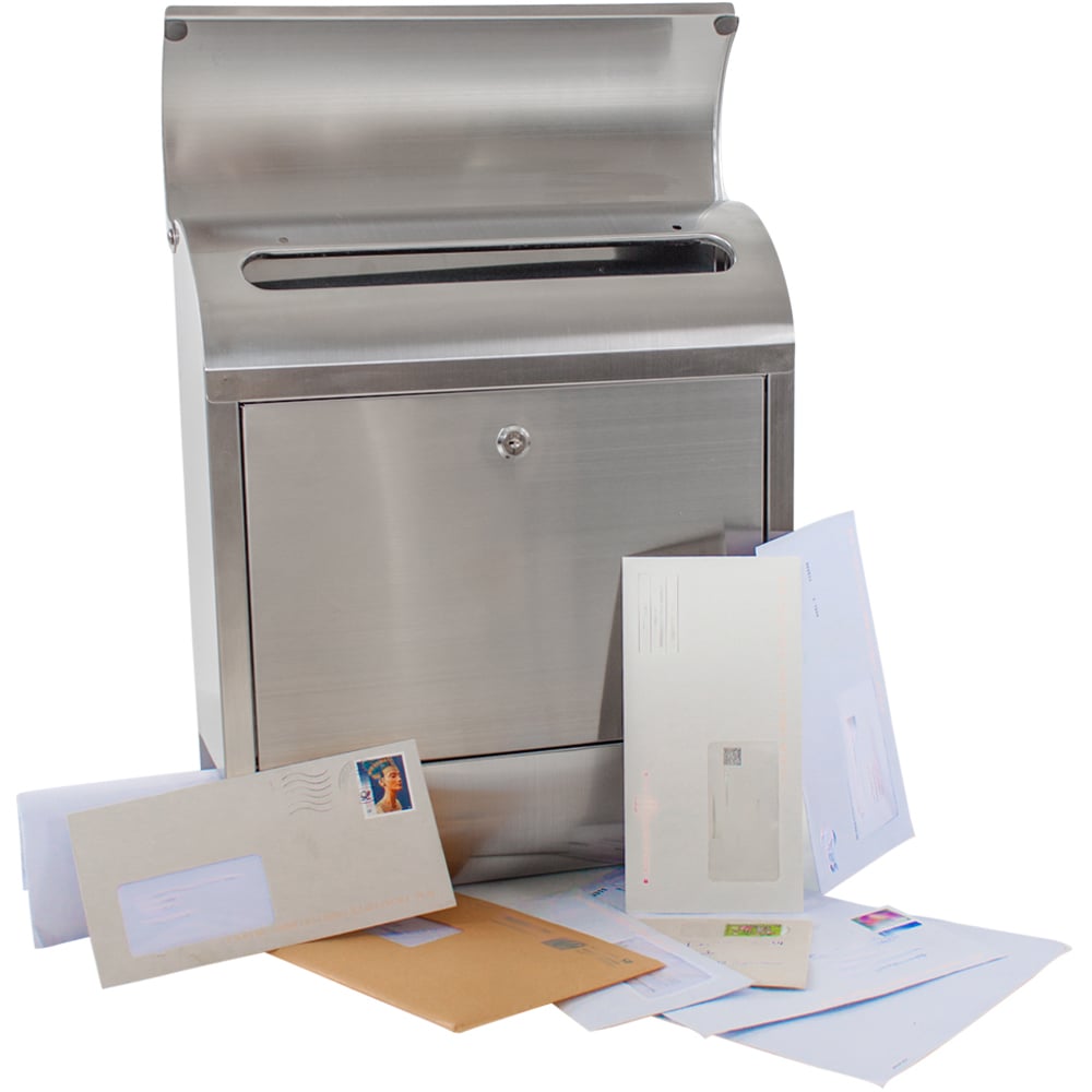 tectake Lockable Wall Mounted Post Box Image 4
