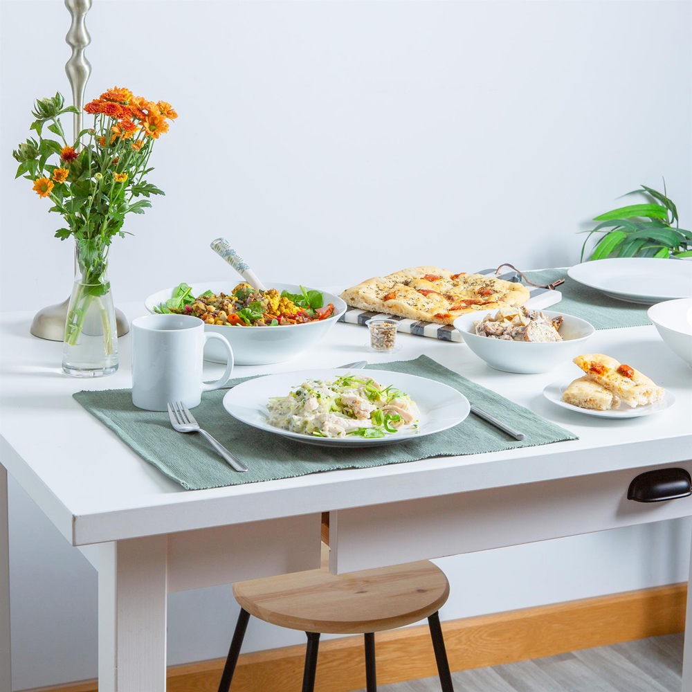 Argon Tableware Classic White Porcelain 24 Piece Dinner Plate Set 27cm Image 2