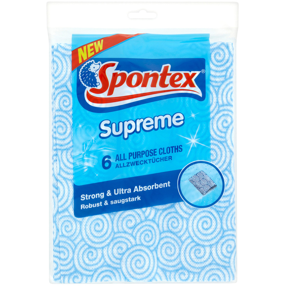 Spontex Supreme All Purpose Cloth 6 Pack Image