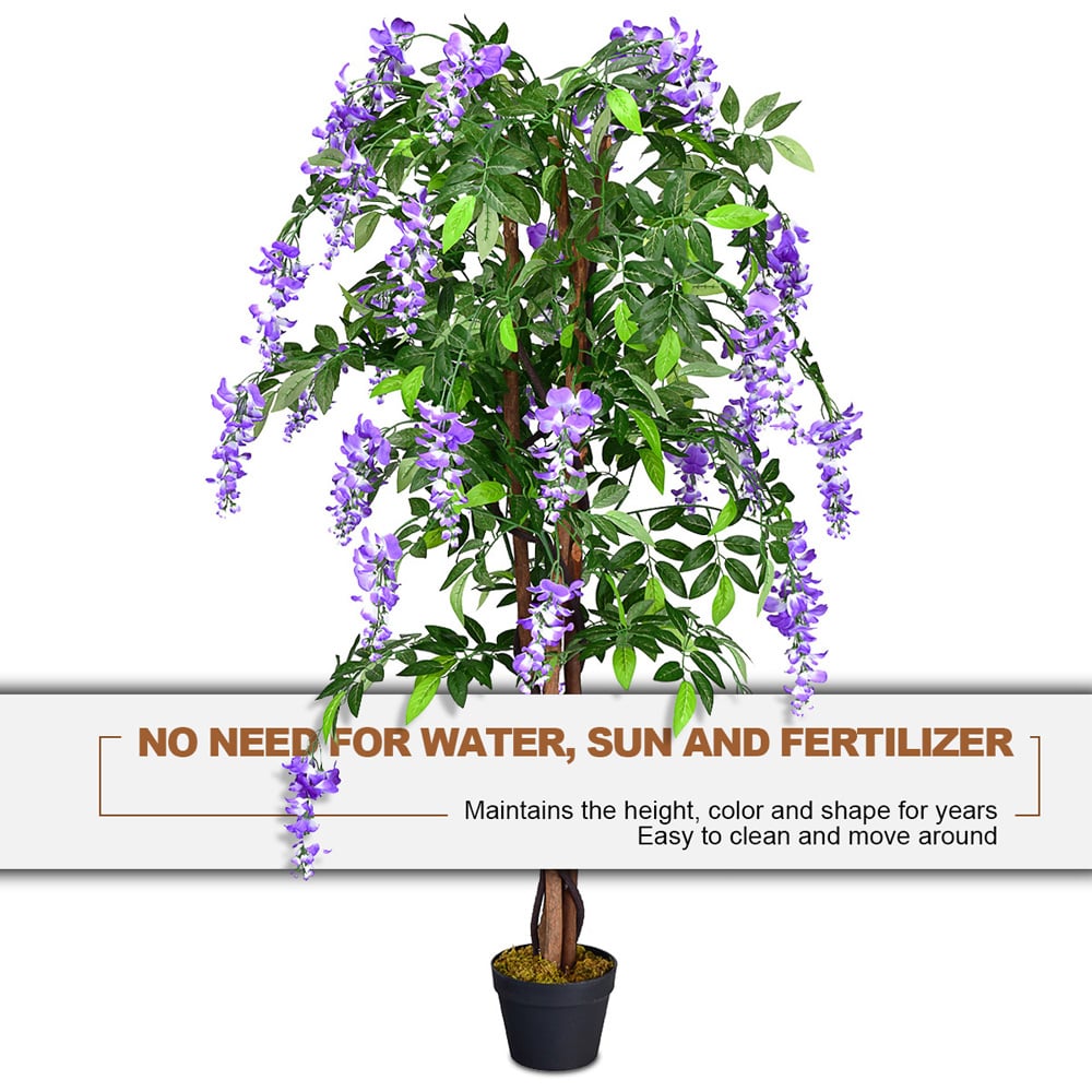 Costway Ficus Wisteria Artificial Tree 5ft Image 6