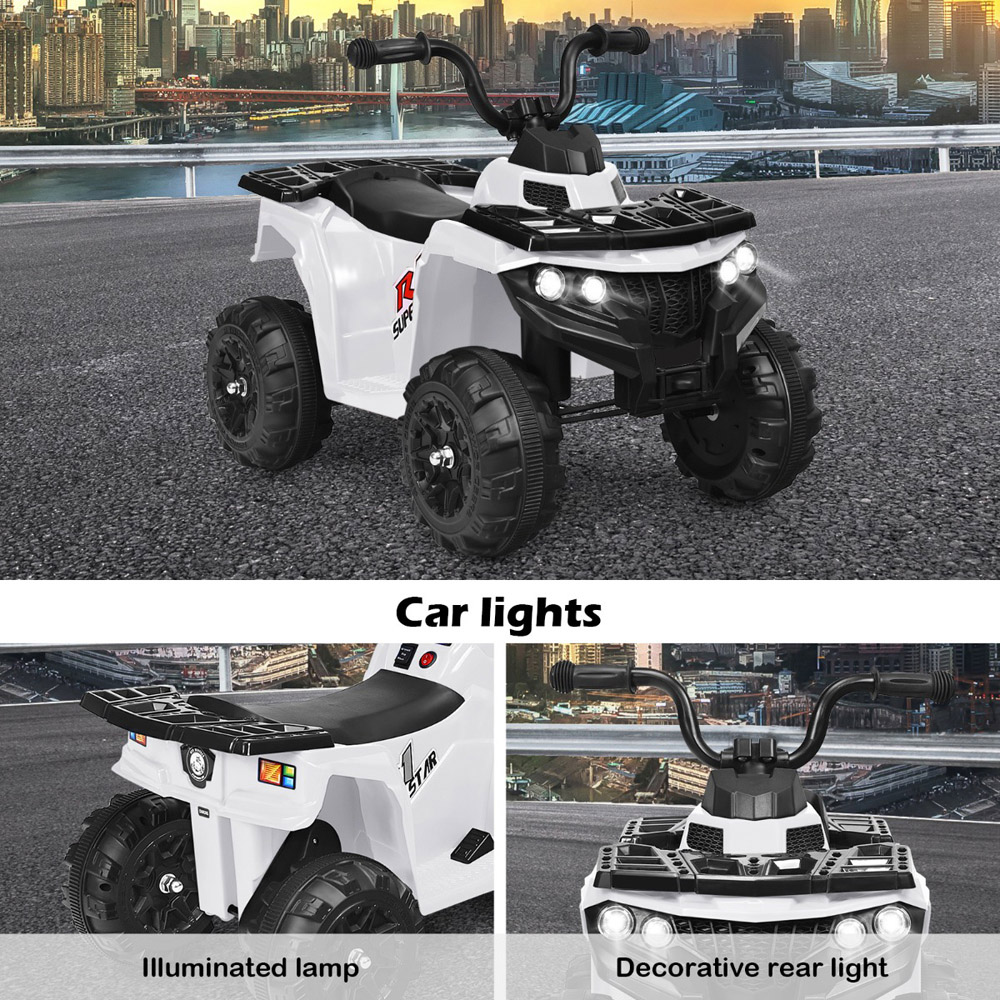 Costway White Kids All Terrain Electric Quad Bike Image 8