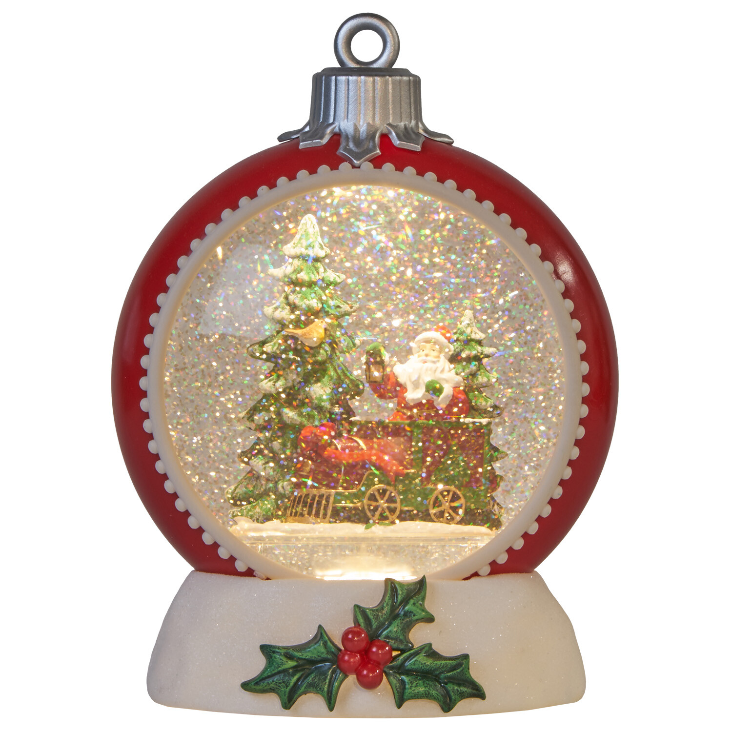 Glitter Spinning Bauble Scene Multicolour Image 5