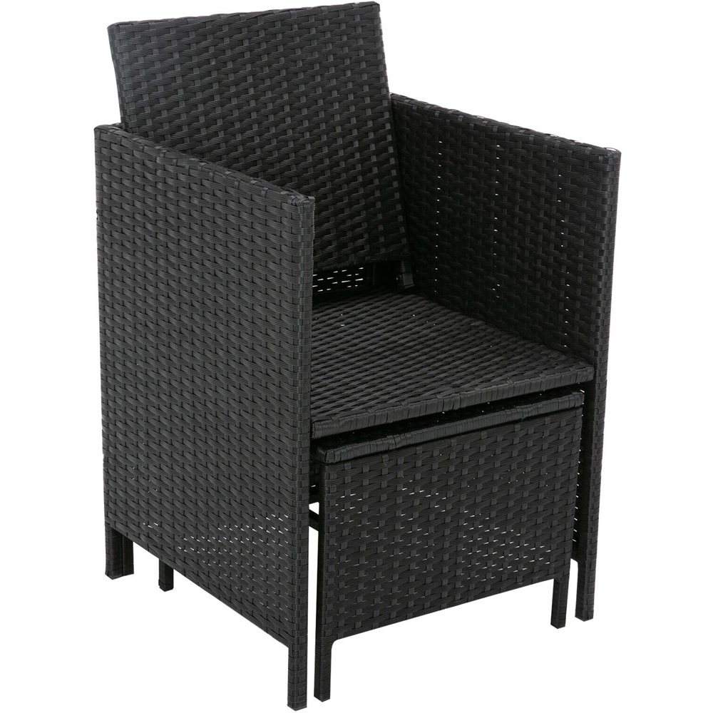 Cuba 8 Seater Black Rattan Outdoor Dining Set Image 7