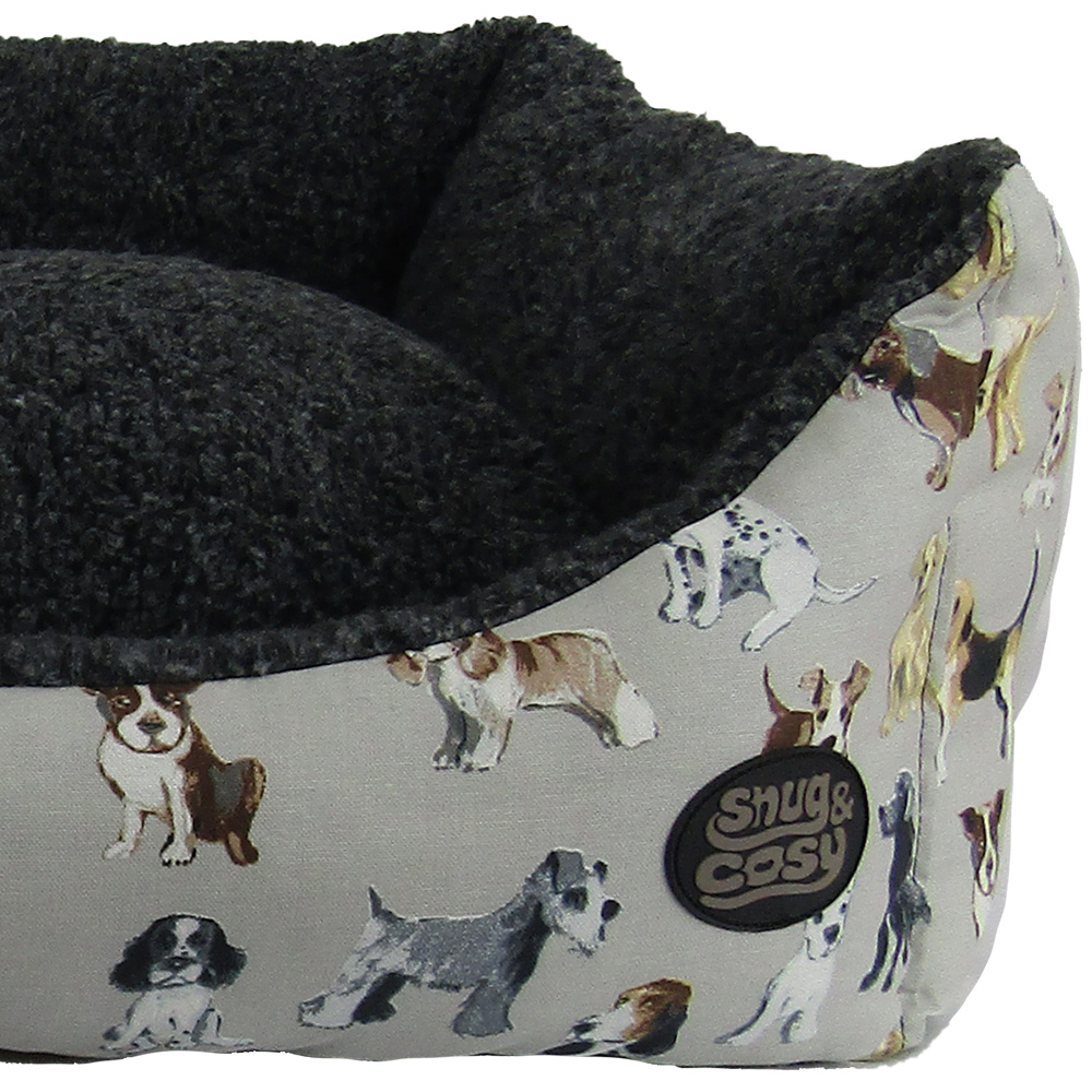 Snug & Cosy Dog Print Small Pet Bed Image 3