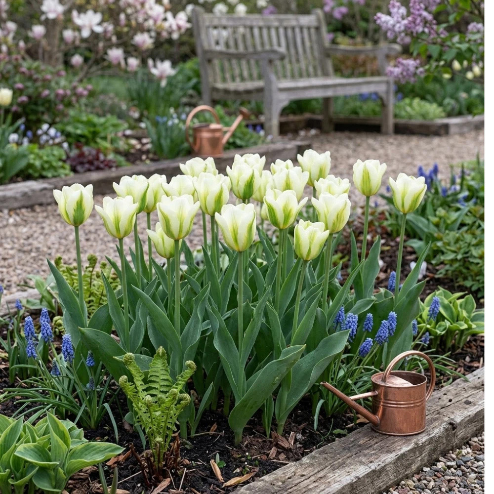 Thompson and Morgan Tulip Spring Green Planting Bulb 16 Pack Image 5