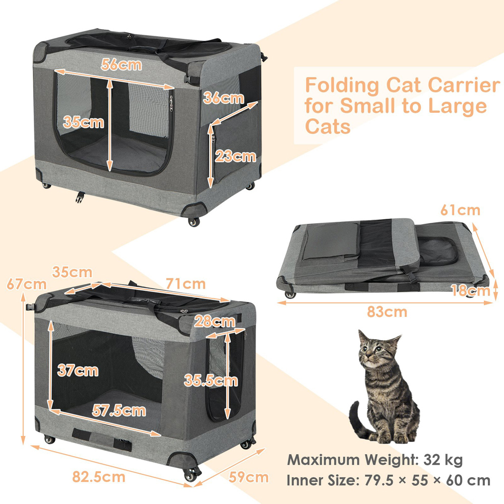 Foldable cat carrier discount