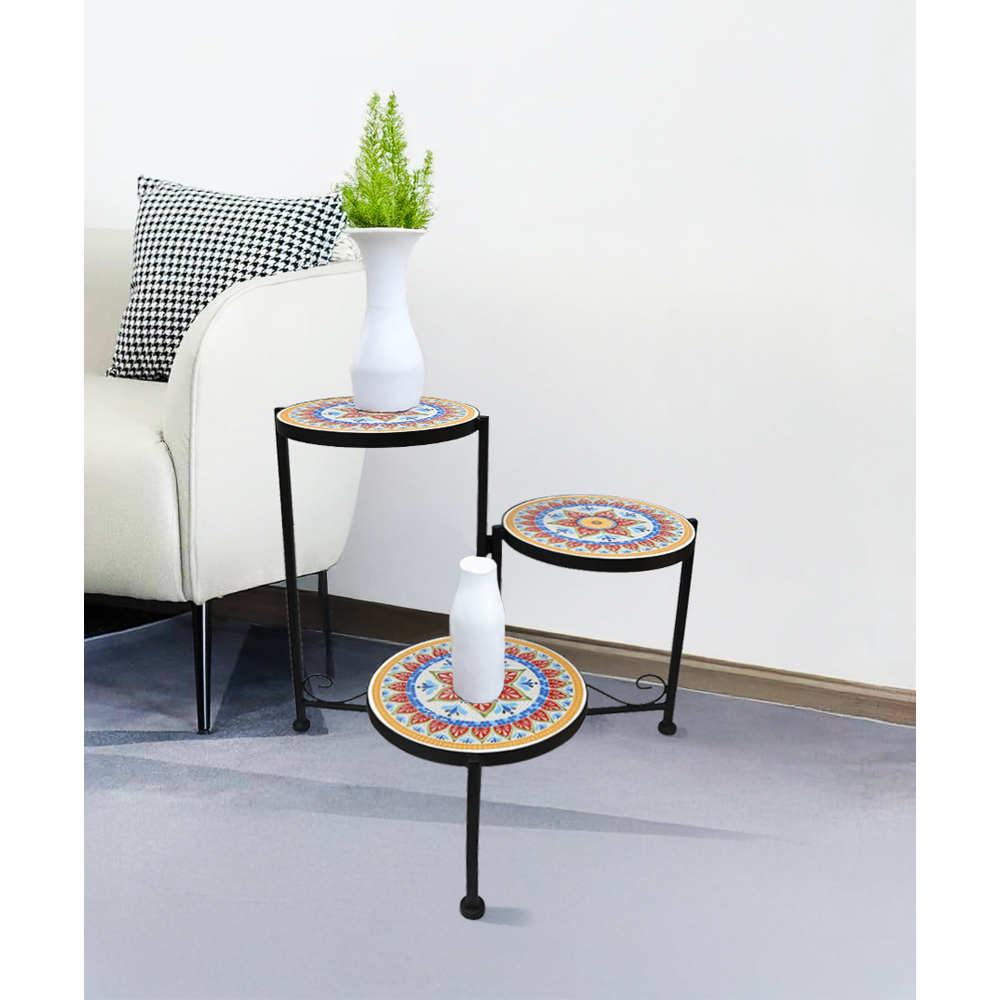 Avilo 3-Tier Mosaic Plant Stand Image 6