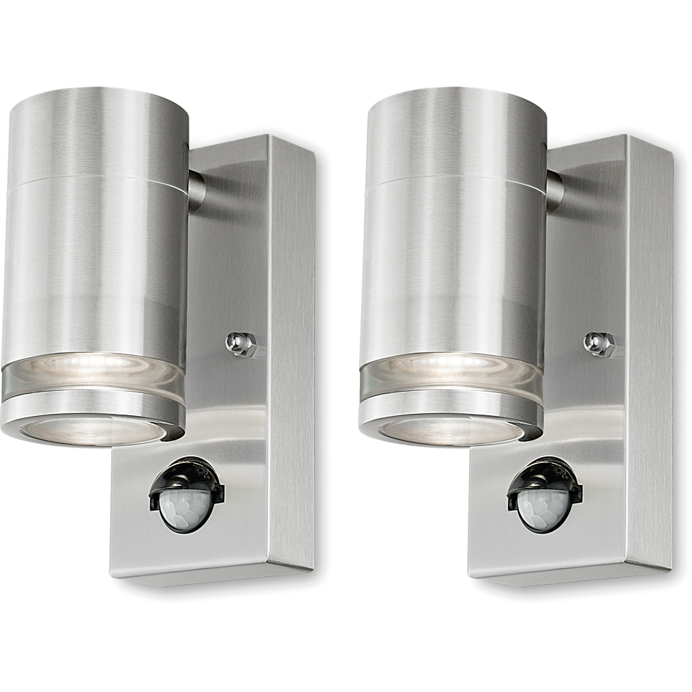 4lite Marinus 2 Pack Single Direction Stainless Steel Wall Light Image 1