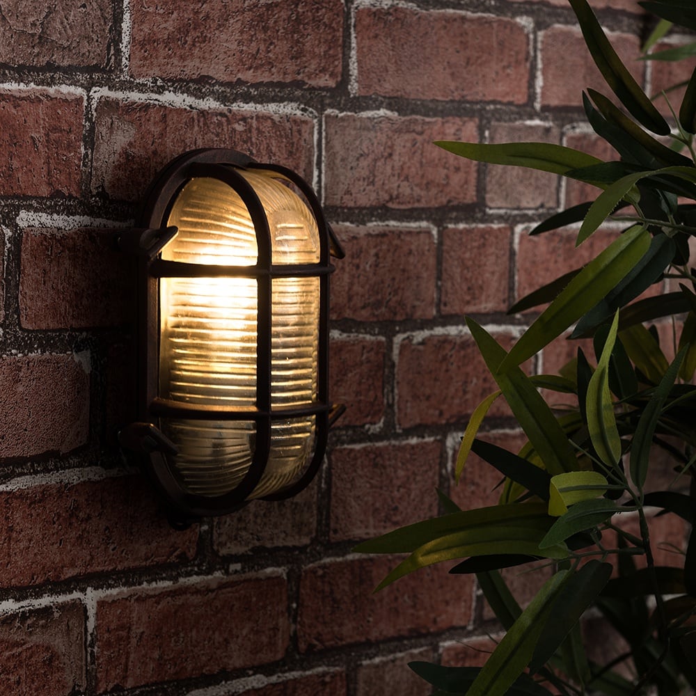 ValueLights Bow Rust Bulkhead Outdoor Light Image 2