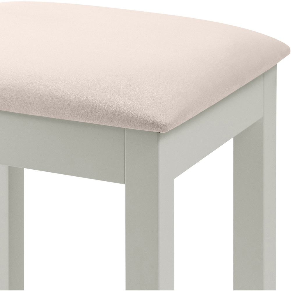 Julian Bowen Maine Dove Grey Dressing Table Stool Image 3