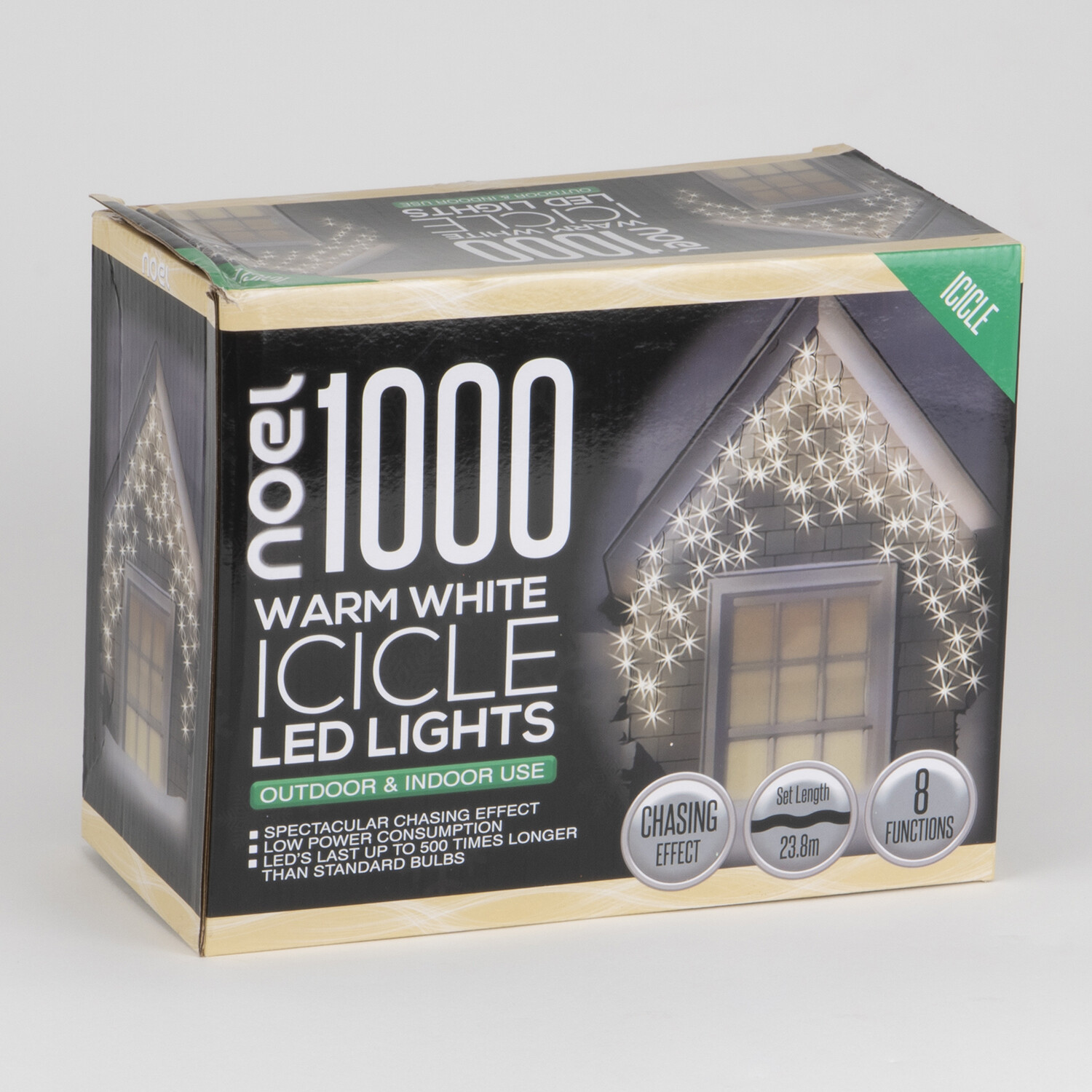 LED Icicle Lights - Warm White / 1000 Image 2