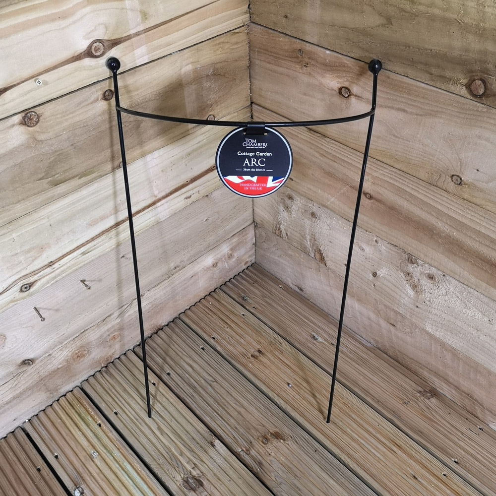 Samuel Alexander Tom Chambers Cottage Heavy Duty Black Metal Plant Support Arc 60 x 36cm 2 Pack Image 4