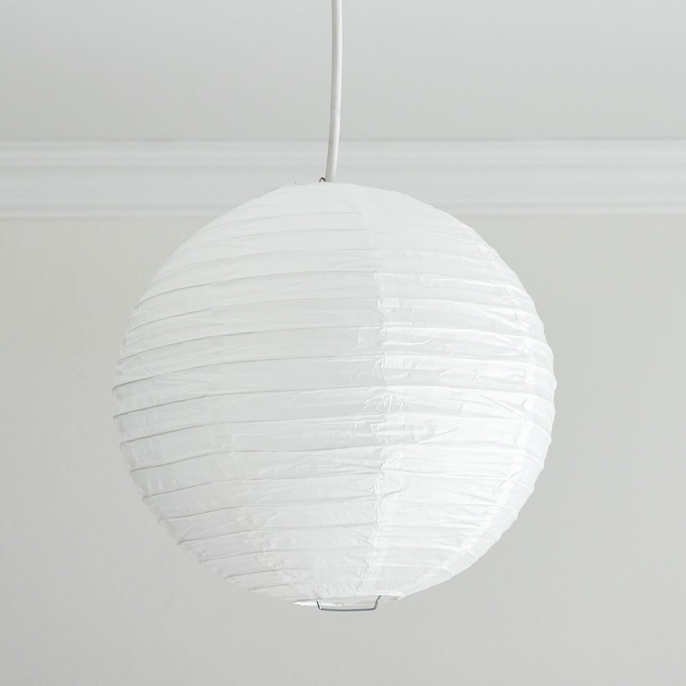 Wilko White Paper Tapered Light Shade 16inch Image 2