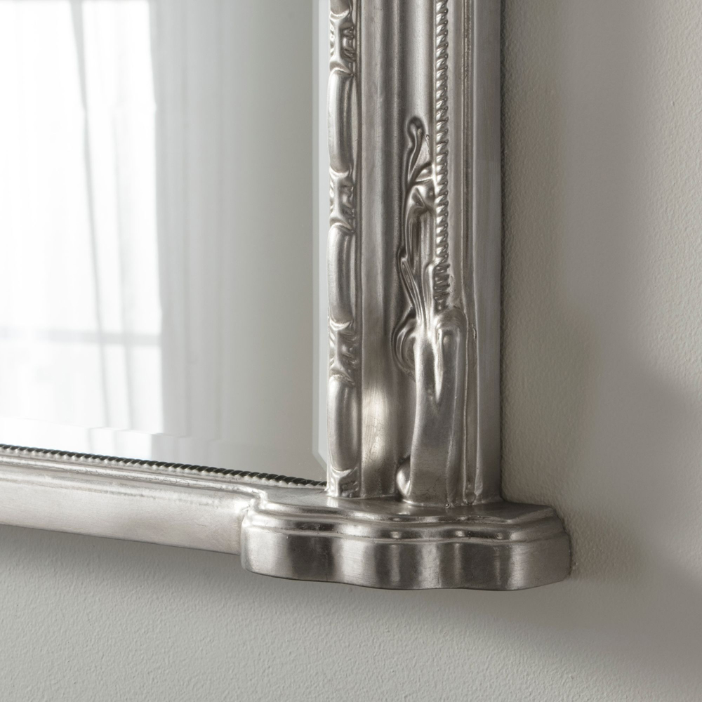 Yearn Victoria Bevelled Silver Overmantle Mirror 89 x 127cm Image 3