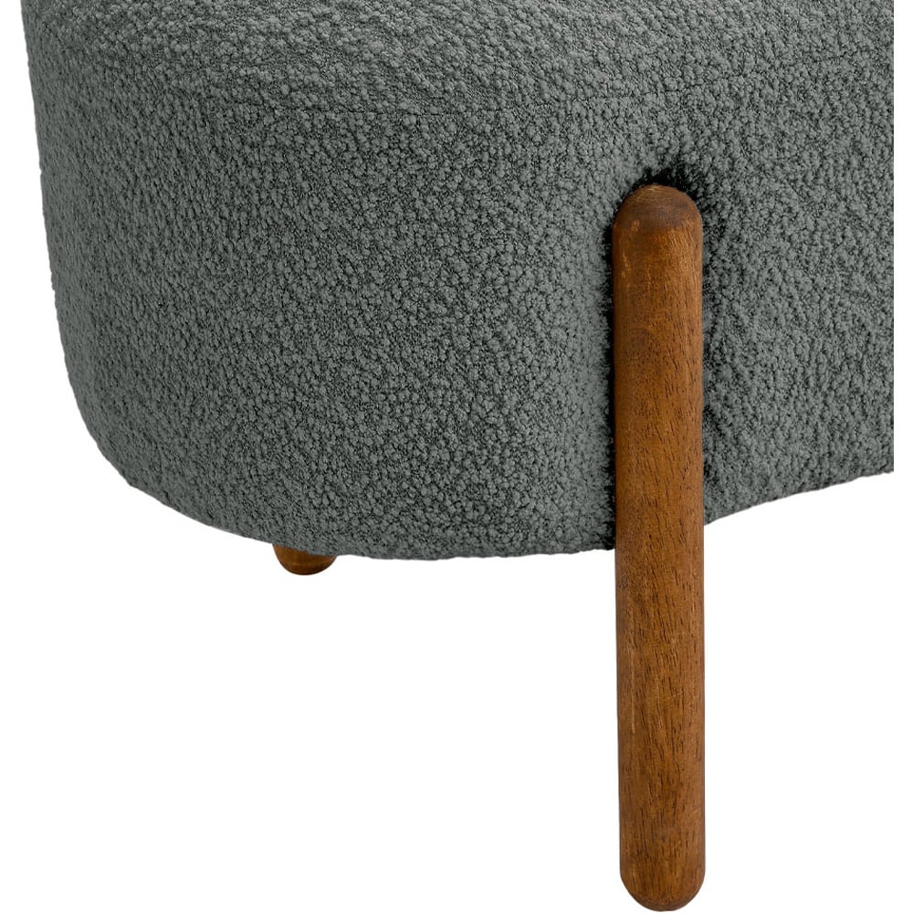 Living and Home 2 Seater Modern Upholstered Bench with Wooden Legs Image 5