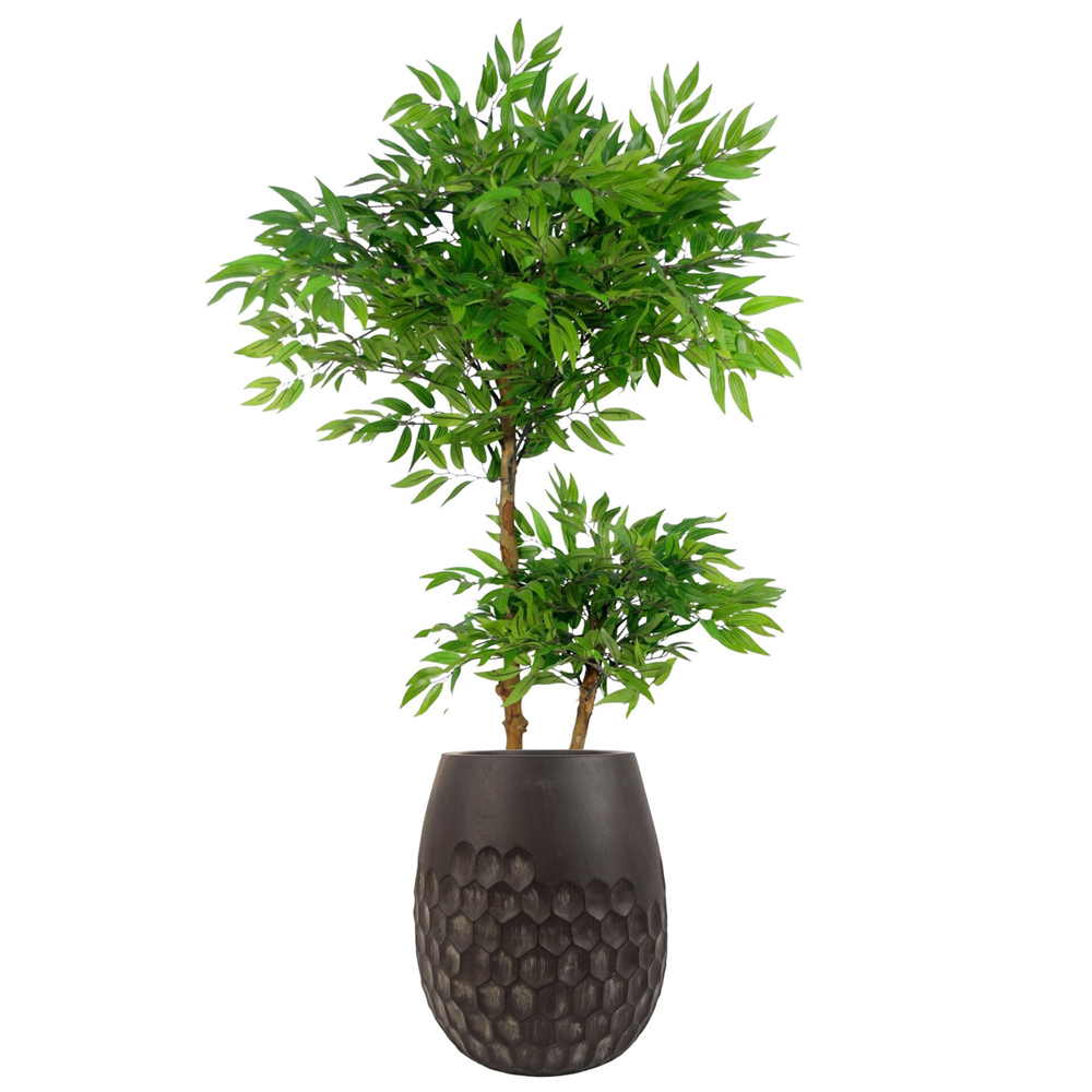 Leaf Grey Honeycomb Composite Planter 32 x 27cm Image 2