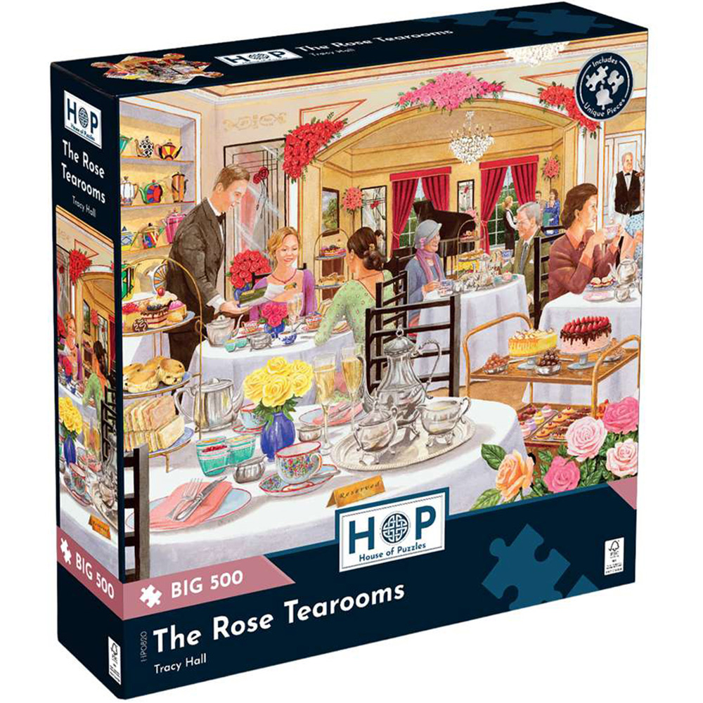 The House of Puzzles The Rose Tearooms 500 Piece Big Jigsaw Puzzle Image 2