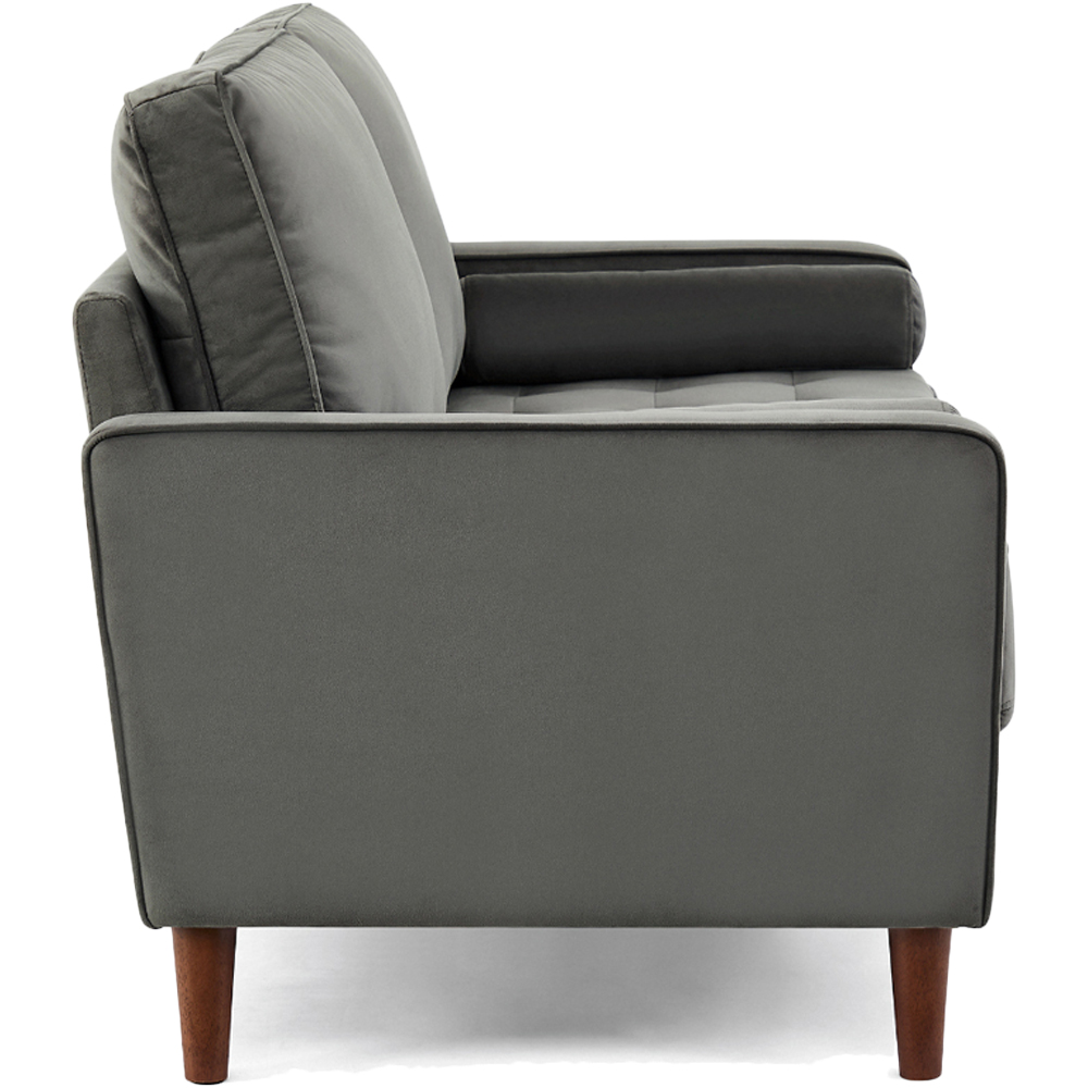 Home Detail Edward 2 Seater Grey Velvet Sofa Image 5