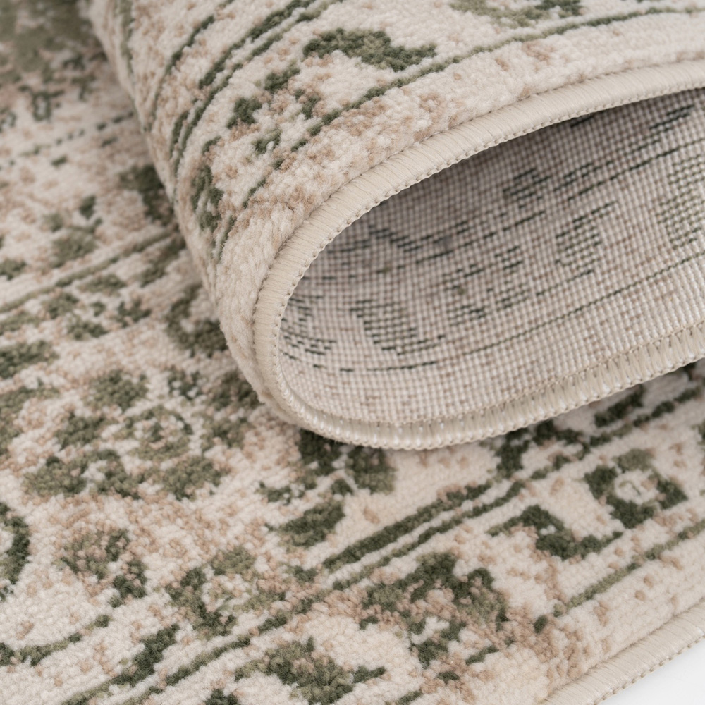 Kukoon Oscar Isadora Sage Green Flat Vintage Rug 80 x 300cm Image 3