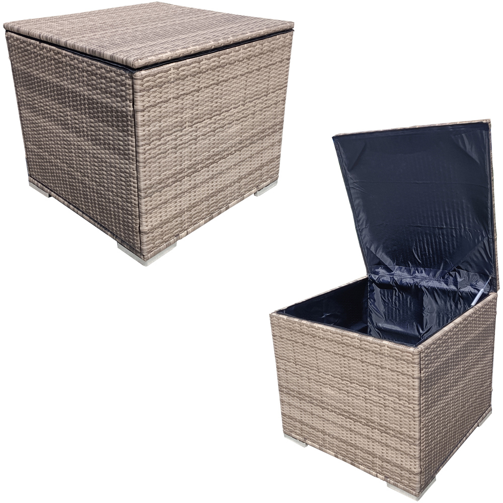 Furniture One Yellow Rattan Garden Storage Box with Lid 330L Image 4