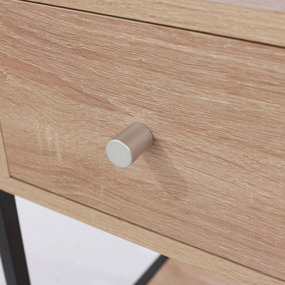 Core Products Kelly Single Drawer Single Shelf Oak Effect Compact Bedside Cabinet Image 7