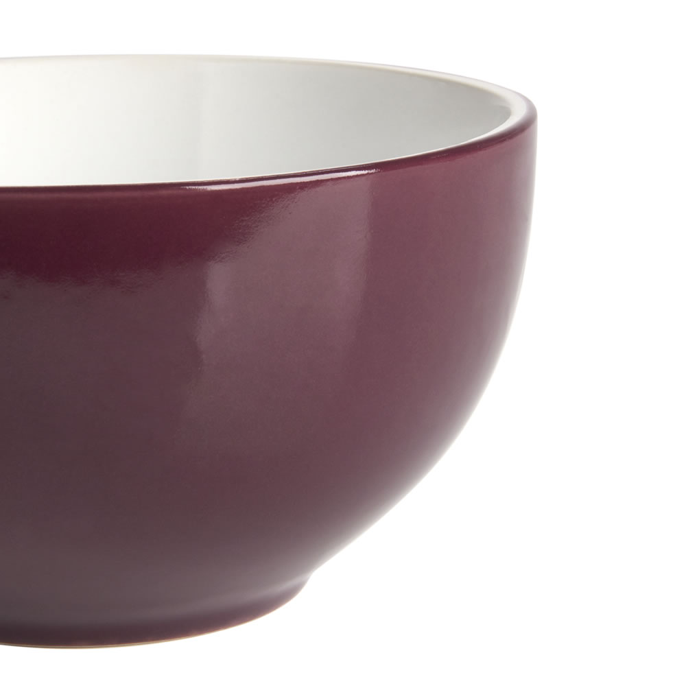 Wilko Colour Play Purple and White Bowl Image 2