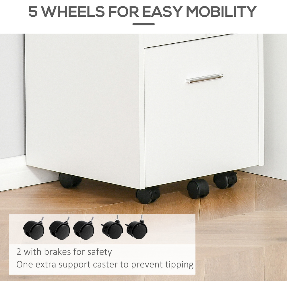 Portland Vinsetto White Mobile Home Filing Cabinet Image 6