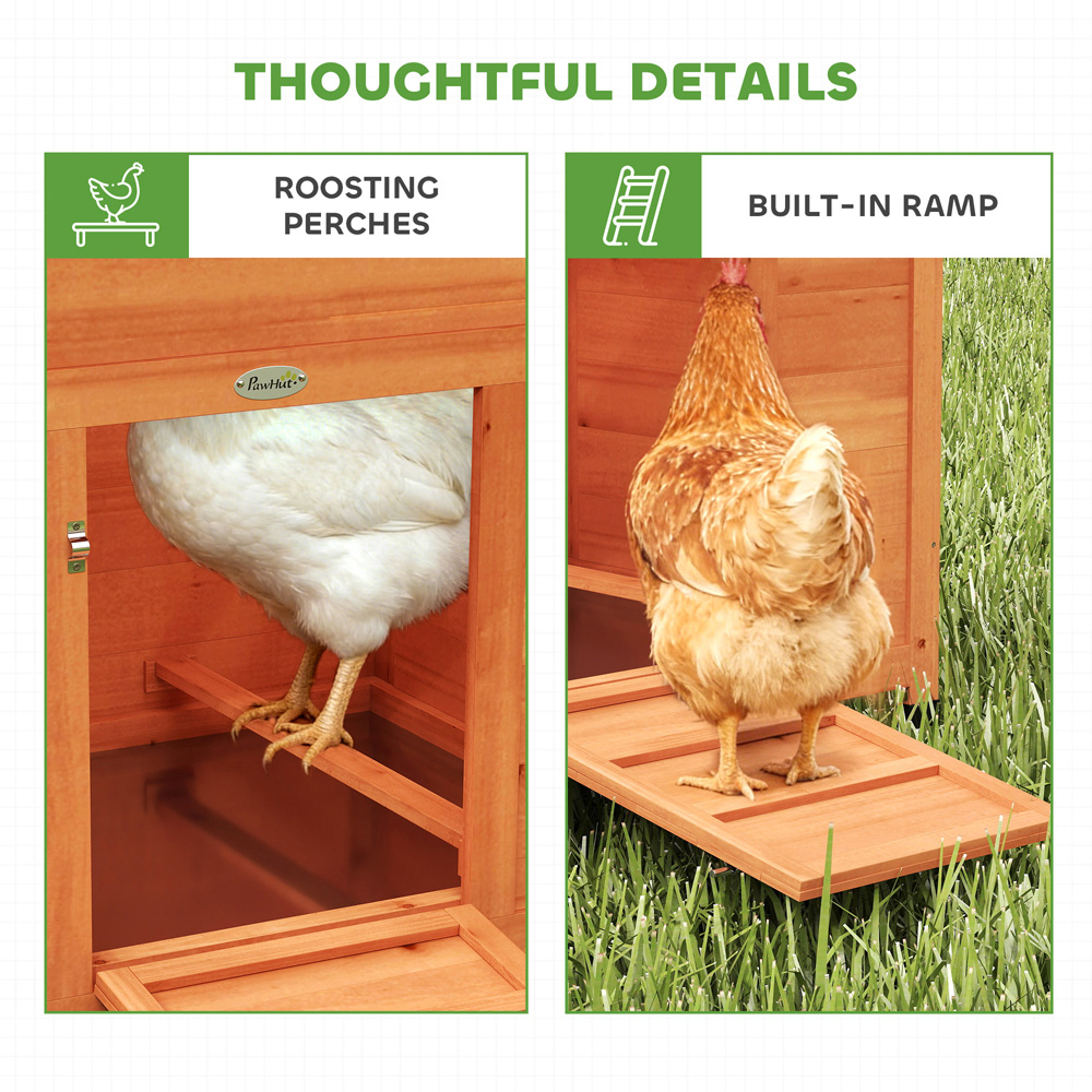 PawHut Chicken Coop with Nesting Box and Pull-Out Tray Image 3