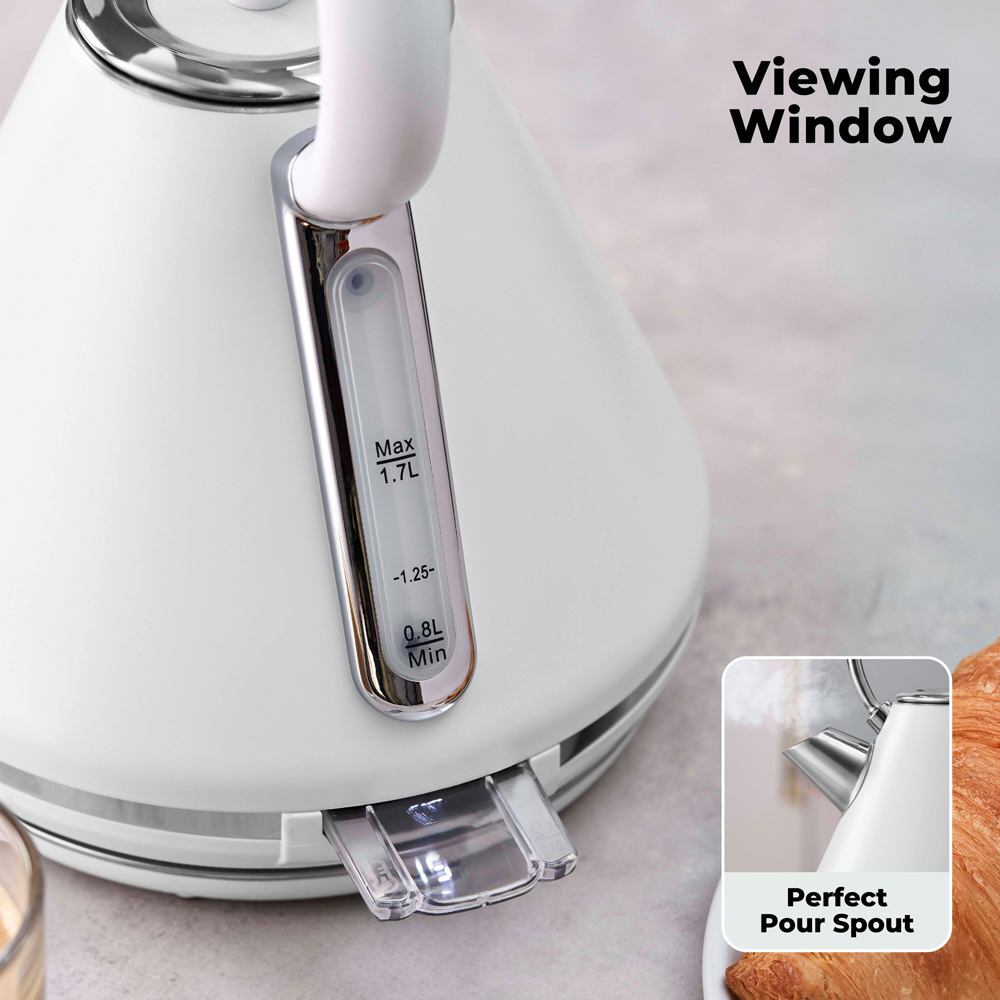 Tower Mirage EEJB334 White 2 Slice Digital Toaster and 1.7L Variable Kettle Set Image 5