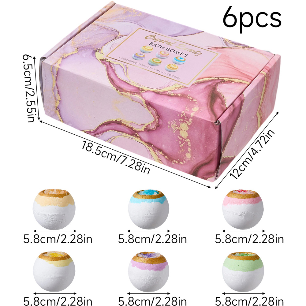 Living and Home 6 Piece Multicolour Bath Bomb Set with 6 Different Scents Image 7
