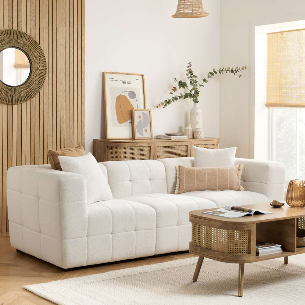 Birlea Milo 3 Seater White Sofa Image 6