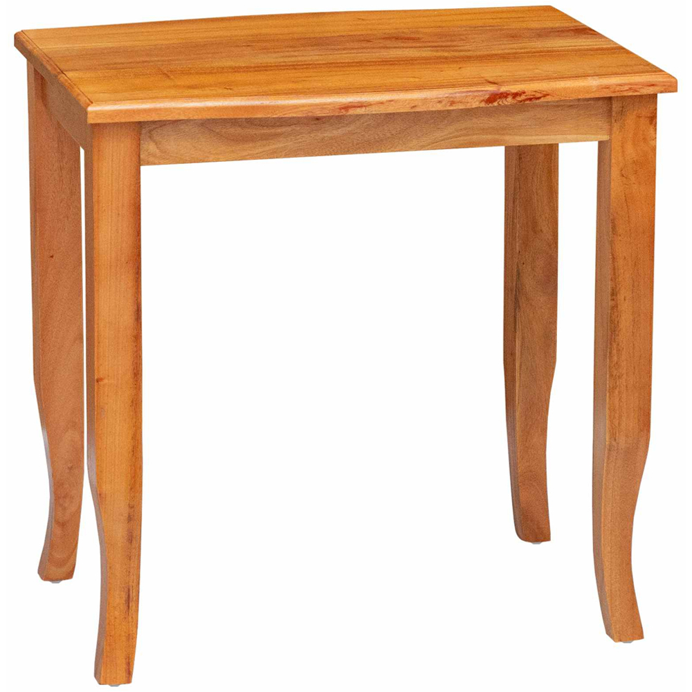 vidaXL Natural Solid Mahogany Wood Nest of Tables Set of 3 Image 4