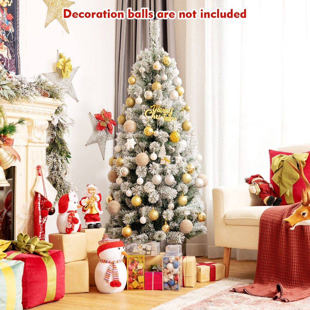 Costway Pre Lit Illuminated LED Artificial Christmas Tree 6ft Image 7