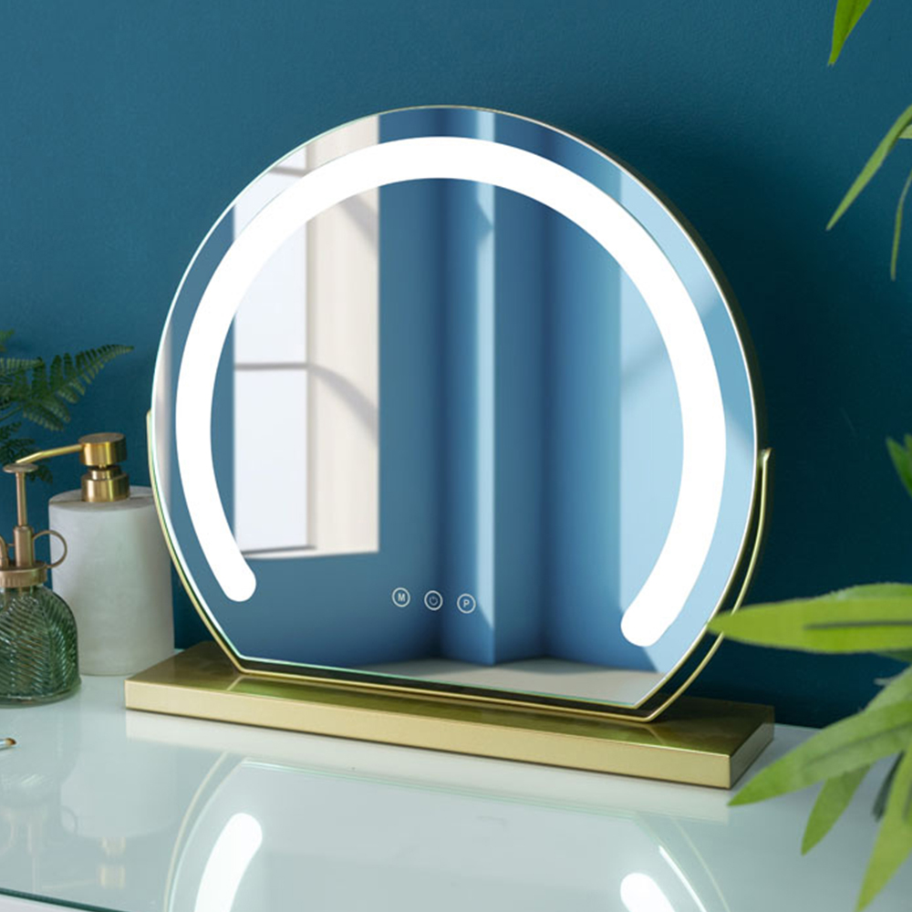 ValueLights Vanity Gold LED Mirror 38 x 41cm Image 2