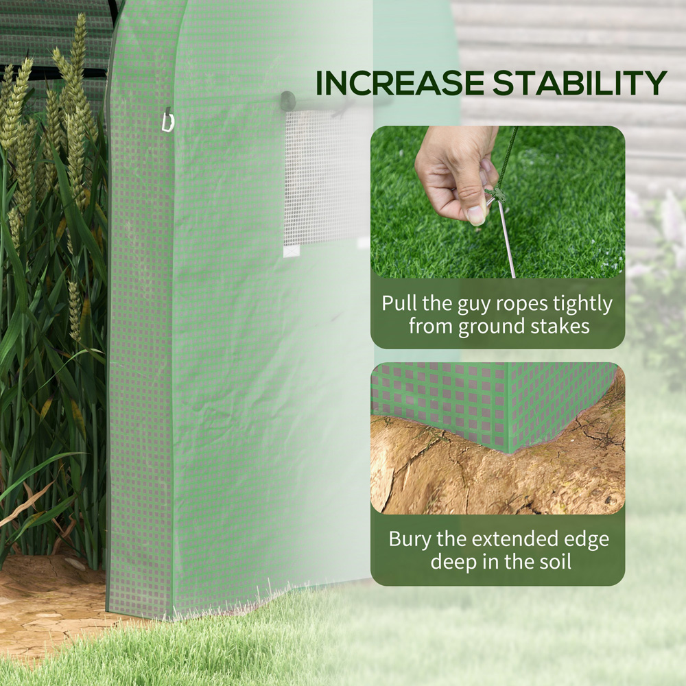 Outsunny Green PE 3 x 6ft Greenhouse Image 7