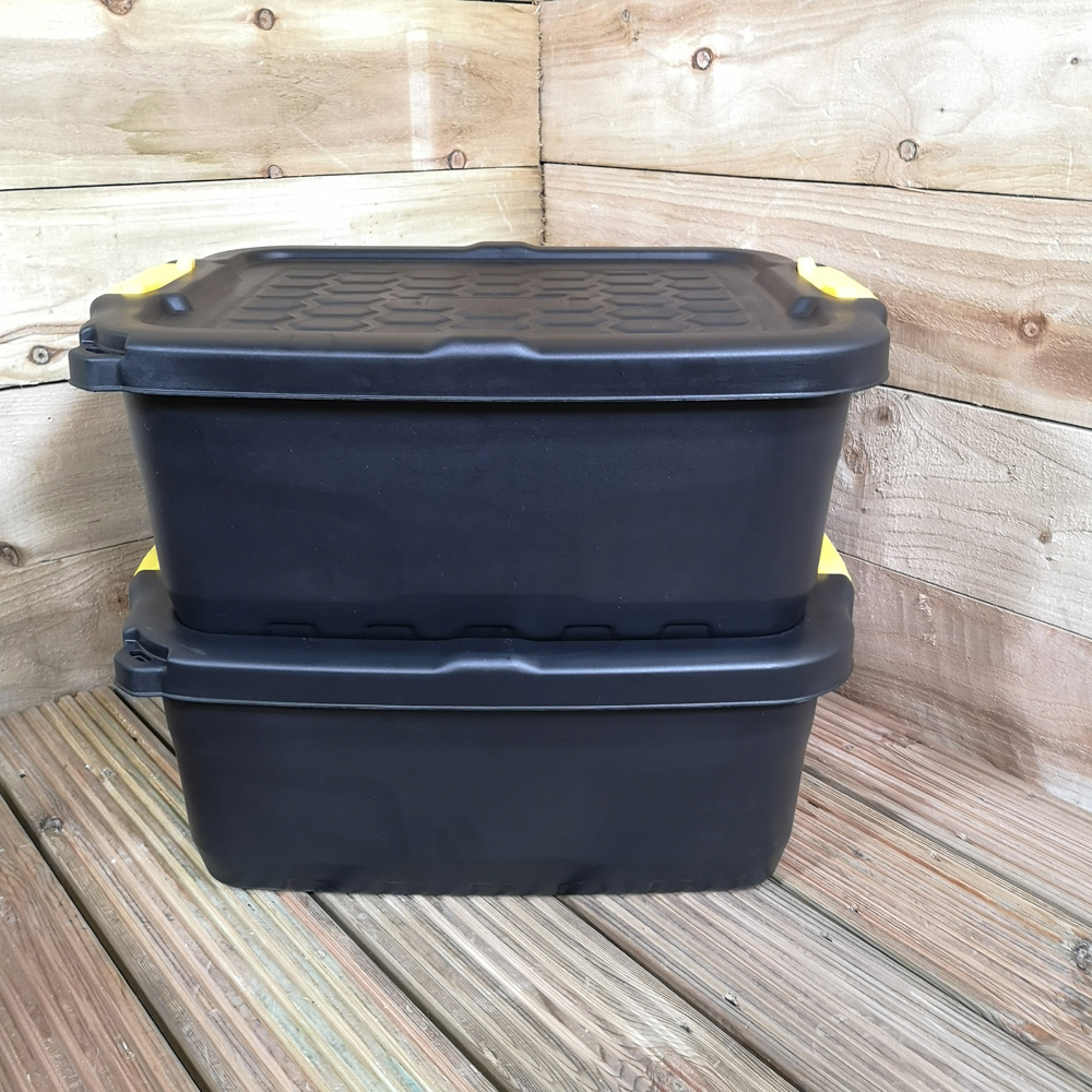Samuel Alexander 24L Black Heavy Duty Lockable Storage Box Image 2