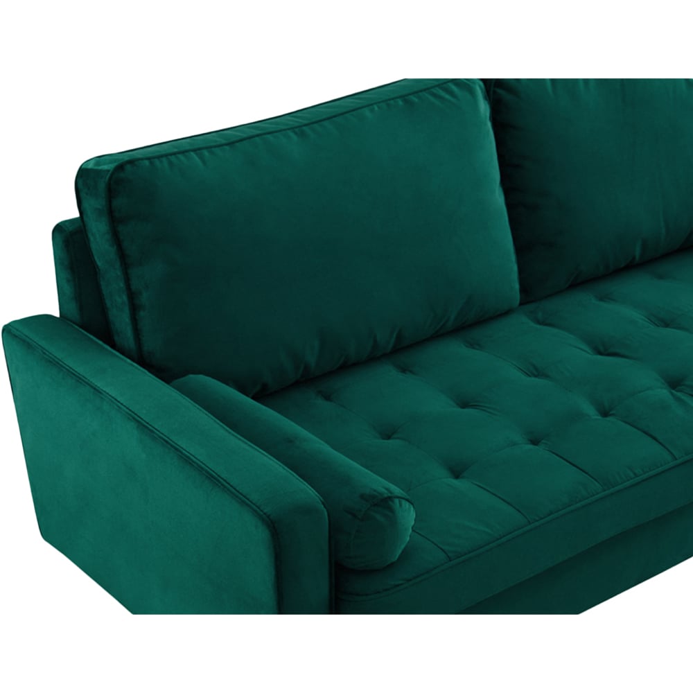 Home Detail Scott 3 Seater Green Velvet Sofa Image 6