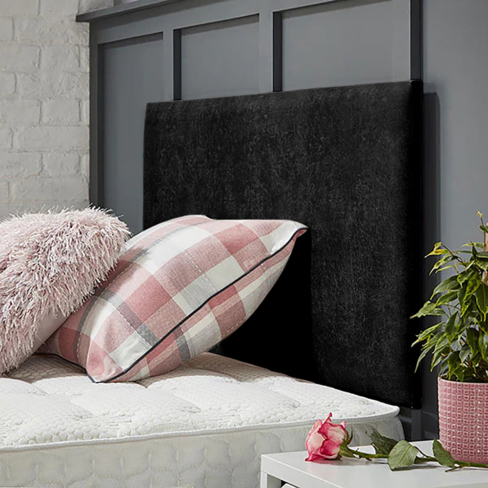Eleganza Home Fluso Single Black Naples Strutted Headboard Image 2